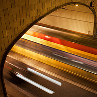 Buy canvas prints of Night Tunnel Light Trails by Artur Bogacki