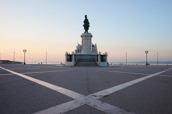Praca do Comercio at Dawn in Lisbon Picture Board by Artur Bogacki