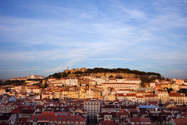 City of Lisbon at Sunset in Portugal Picture Board by Artur Bogacki
