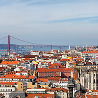 Buy canvas prints of City of Lisbon from Above in Portugal by Artur Bogacki