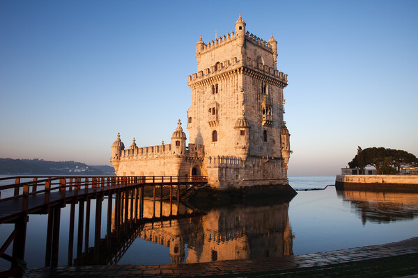 Morning at Belem Tower in Lisbon Picture Board by Artur Bogacki