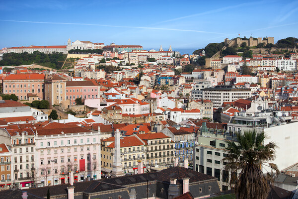 City of Lisbon Cityscape Picture Board by Artur Bogacki
