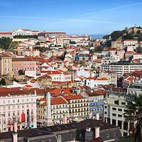 Buy canvas prints of City of Lisbon Cityscape by Artur Bogacki
