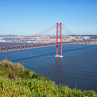 Buy canvas prints of 25th of April Bridge in Lisbon by Artur Bogacki