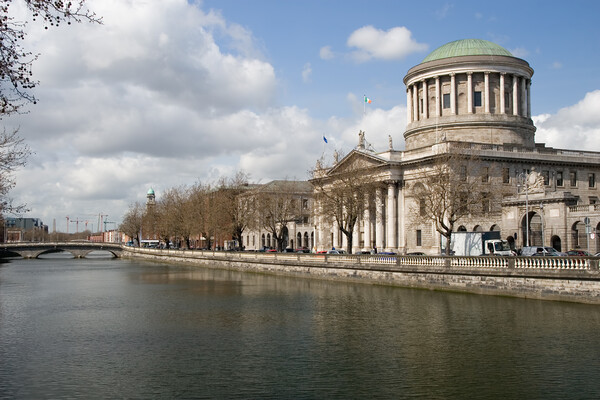 Four Courts and River Liffey in Dublin Picture Board by Artur Bogacki