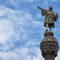 Buy canvas prints of Columbus Monument in Barcelona by Artur Bogacki