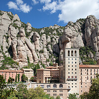 Buy canvas prints of Montserrat Monastery in Spain by Artur Bogacki