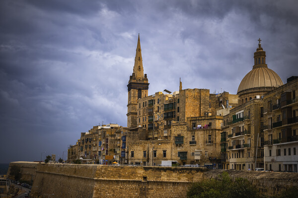 Valletta City Skyline In Malta Picture Board by Artur Bogacki