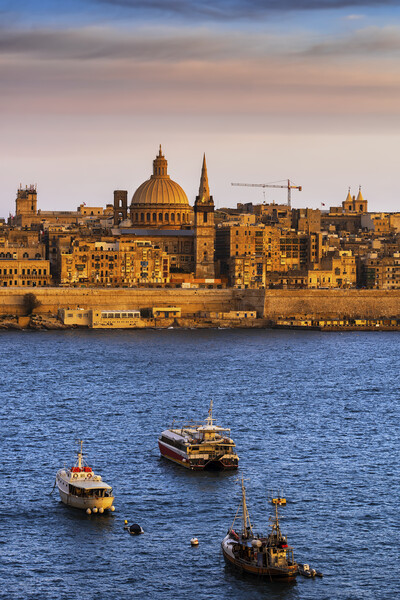 Valletta at Sunset in Malta Picture Board by Artur Bogacki