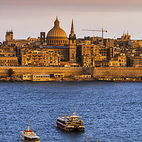 Buy canvas prints of Valletta at Sunset in Malta by Artur Bogacki