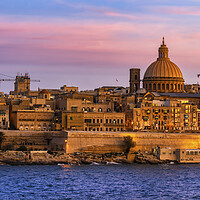 Buy canvas prints of Valletta City Skyline In Malta by Artur Bogacki