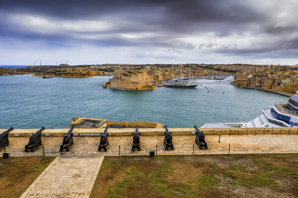 Saluting Battery at Grand Harbour in Malta Picture Board by Artur Bogacki
