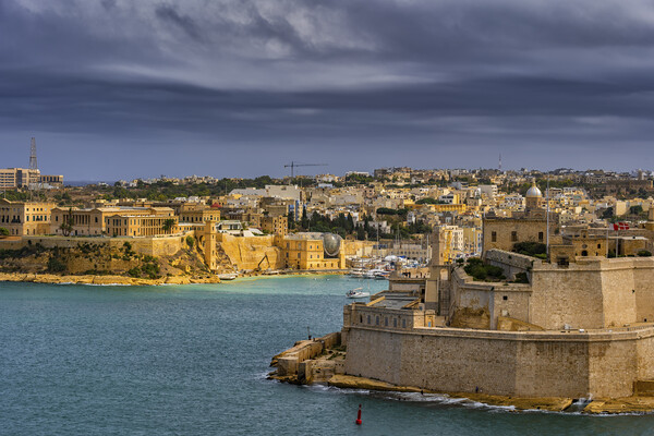 Fort St Angelo in Birgu and Kalkara in Malta Picture Board by Artur Bogacki