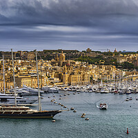 Buy canvas prints of Birgu City And Vittoriosa Marina In Malta by Artur Bogacki