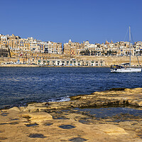 Buy canvas prints of Valletta Skyline And Grand Harbour by Artur Bogacki