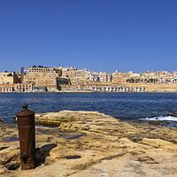 Buy canvas prints of City of Valletta in Malta from Vittoriosa Shore by Artur Bogacki