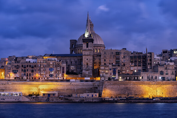 City of Valletta in Malta at Dusk Picture Board by Artur Bogacki