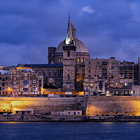 Buy canvas prints of City of Valletta in Malta at Dusk by Artur Bogacki