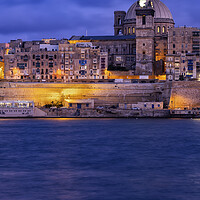 Buy canvas prints of Valletta City At Dusk In Malta by Artur Bogacki