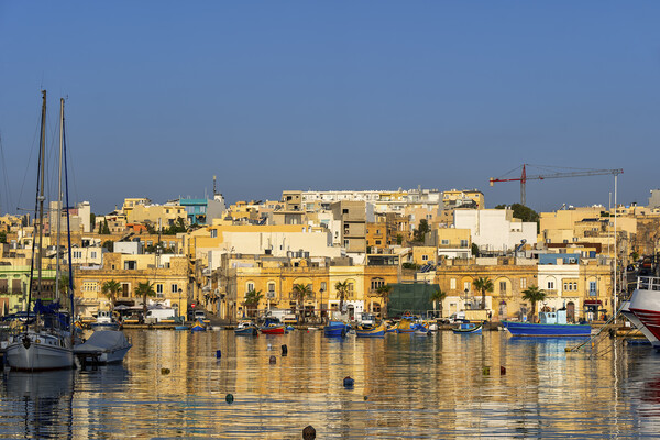 Marsaxlokk Sea Town Skyline In Malta Picture Board by Artur Bogacki