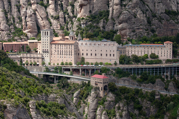 Santa Maria de Montserrat Monastery in Spain Picture Board by Artur Bogacki