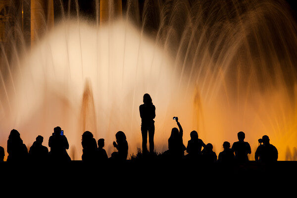 Magic Fountain in Barcelona by Night Picture Board by Artur Bogacki