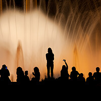 Buy canvas prints of Magic Fountain in Barcelona by Night by Artur Bogacki