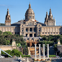 Buy canvas prints of National Art Museum of Catalonia at Montjuic in Barcelona by Artur Bogacki