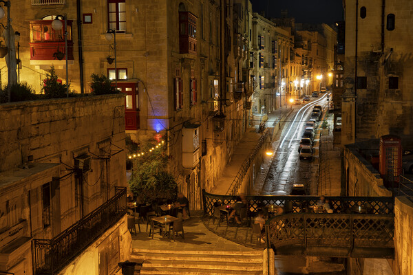 City of Valletta at Night in Malta Picture Board by Artur Bogacki