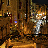 Buy canvas prints of City of Valletta at Night in Malta by Artur Bogacki