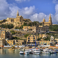 Buy canvas prints of Mgarr Town And Harbour In Gozo, Malta by Artur Bogacki