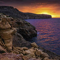 Buy canvas prints of Malta Sea Coast At Sunrise by Artur Bogacki