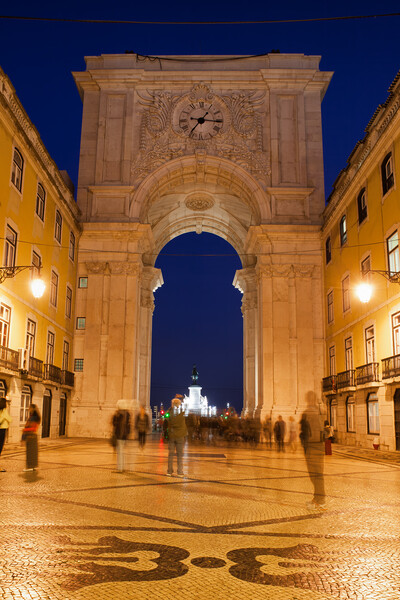 Rua Augusta Arch at Night in Lisbon Picture Board by Artur Bogacki