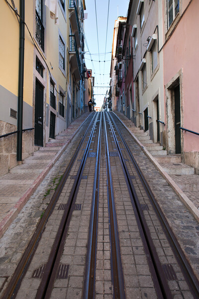 Bica Funicular in Lisbon Picture Board by Artur Bogacki
