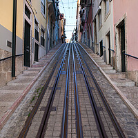 Buy canvas prints of Bica Funicular in Lisbon by Artur Bogacki