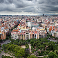 Buy canvas prints of City of Barcelona from Above by Artur Bogacki