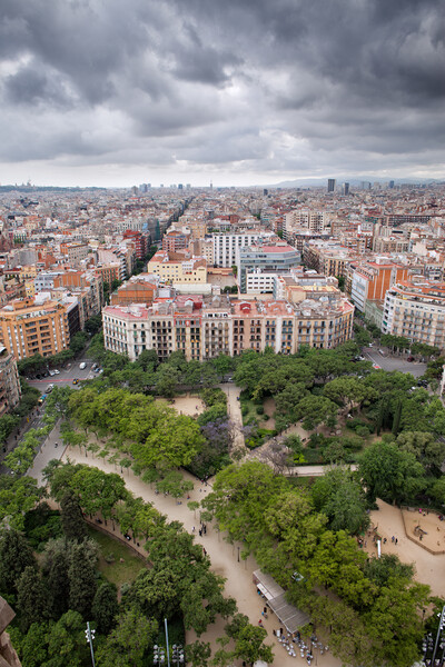 Barcelona Aerial View Cityscape Picture Board by Artur Bogacki