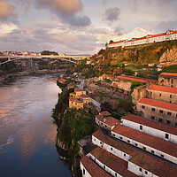 Buy canvas prints of Douro River Wine Cellars At Sunset by Artur Bogacki