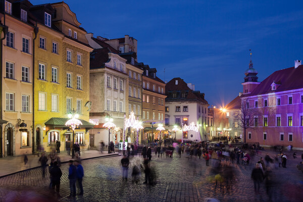Old Town in Warsaw at Night Picture Board by Artur Bogacki