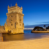 Buy canvas prints of Belem Tower at Night in Lisbon by Artur Bogacki