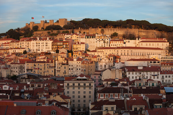 City of Lisbon at Sunset Picture Board by Artur Bogacki
