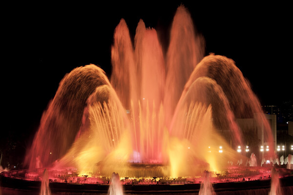 Magic Fountain in Barcelona at Night Picture Board by Artur Bogacki
