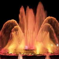 Buy canvas prints of Magic Fountain in Barcelona at Night by Artur Bogacki