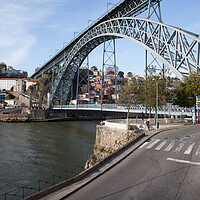 Buy canvas prints of Dom Luis I Bridge On Douro River in Porto by Artur Bogacki