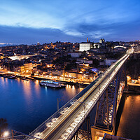 Buy canvas prints of City of Porto at Night in Portugal  by Artur Bogacki