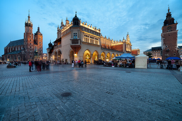 Old Town Square In City Of Krakow Picture Board by Artur Bogacki