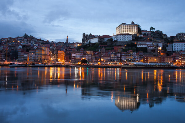 City of Porto Skyline at Dusk in Portugal Picture Board by Artur Bogacki