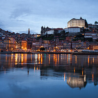 Buy canvas prints of City of Porto Skyline at Dusk in Portugal by Artur Bogacki