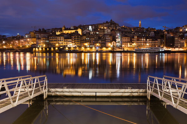 Porto by Night in Portugal Picture Board by Artur Bogacki