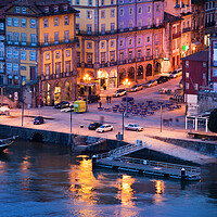 Buy canvas prints of Porto Old Town in Portugal at Dusk by Artur Bogacki